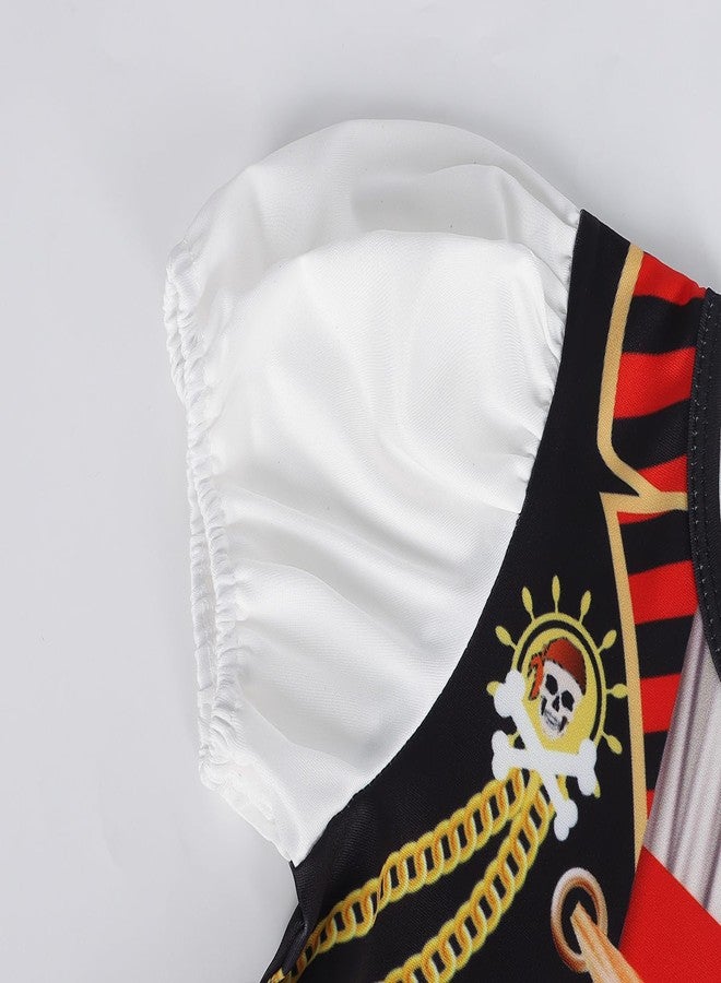 WonderBabe Girls Pirate Costume Pirate Dress with Accessories for Halloween Party Dress Up size 7-8 - Image 5